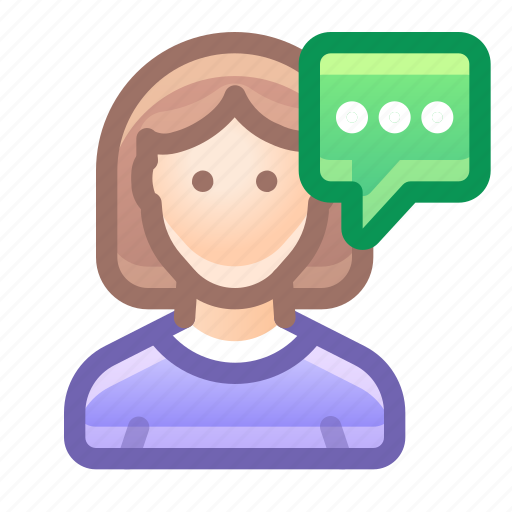 User, chat, message, woman icon - Download on Iconfinder