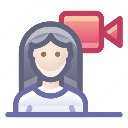 Live, broadcast, stream, woman icon - Download on Iconfinder