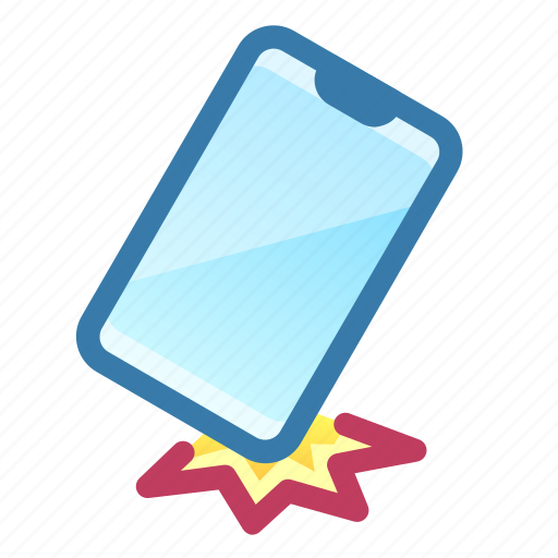 Smartphone, mobile, hit, fall icon - Download on Iconfinder