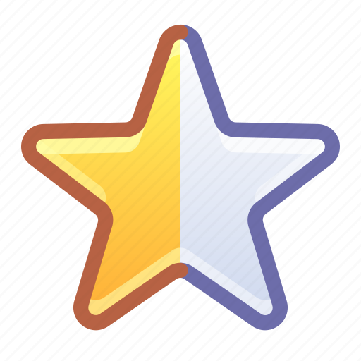 Star, rating, half icon - Download on Iconfinder