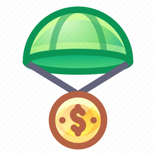 Money, income, drop, parachute icon - Download on Iconfinder