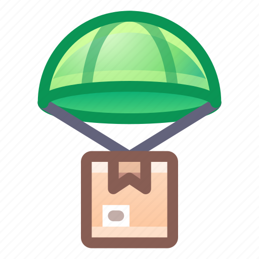Product, box, delivery, parachute icon - Download on Iconfinder