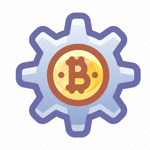 Bitcoin, crypto, gear, process icon - Download on Iconfinder