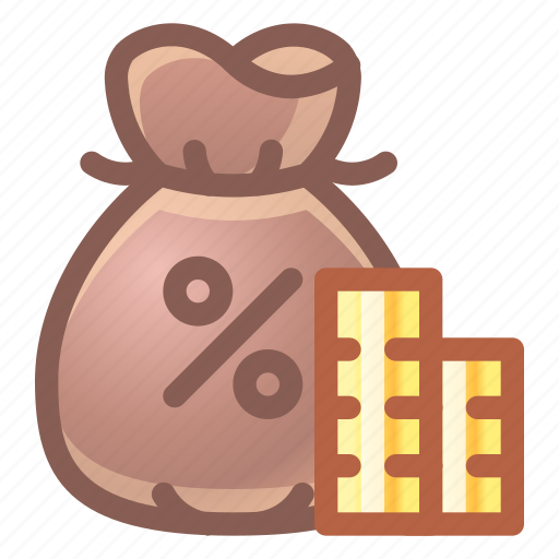 Money, bag, interest, percent, credit icon - Download on Iconfinder