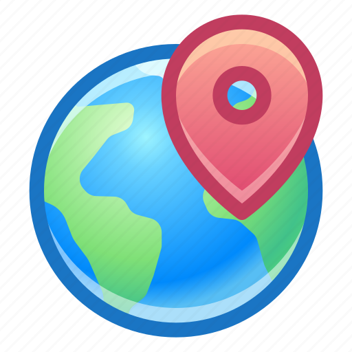 Pin, location, planet, travel icon - Download on Iconfinder