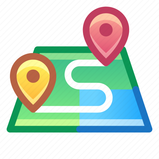 Map, pin, route, travel icon - Download on Iconfinder