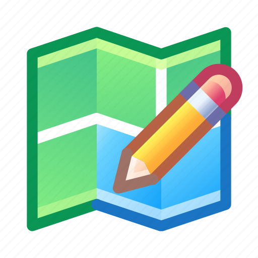 Map, travel, route, area, edit icon - Download on Iconfinder
