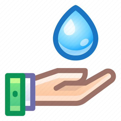 Hand, water, drop, nature icon - Download on Iconfinder