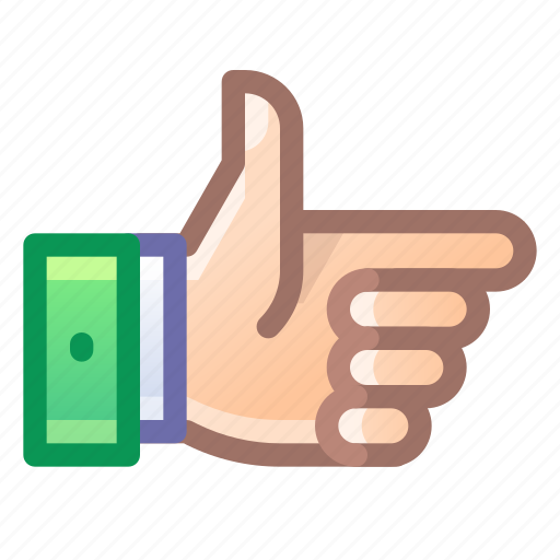Thumbs, up, pointing, hand icon - Download on Iconfinder