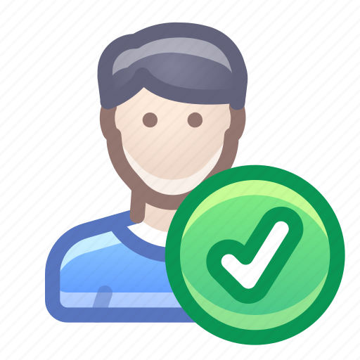 Account, user, male, check, tick icon - Download on Iconfinder