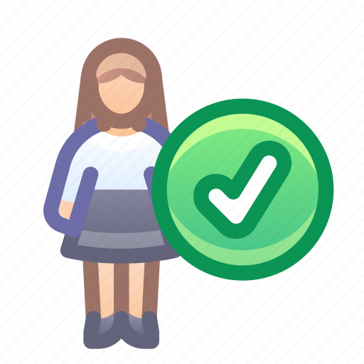 Hire, approve, employee, personnel, woman icon - Download on Iconfinder