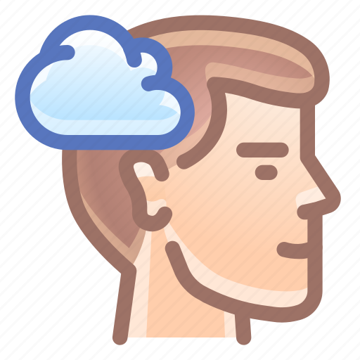 Cloud, mind, thought, person icon - Download on Iconfinder