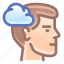 cloud, mind, thought, person 
