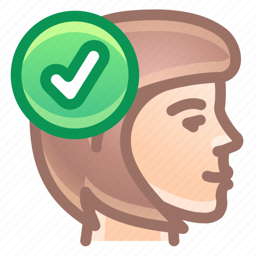 Approve, check, person, user, woman icon - Download on Iconfinder