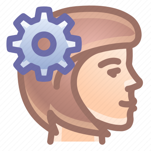 Mind, work, user, settings, woman icon - Download on Iconfinder