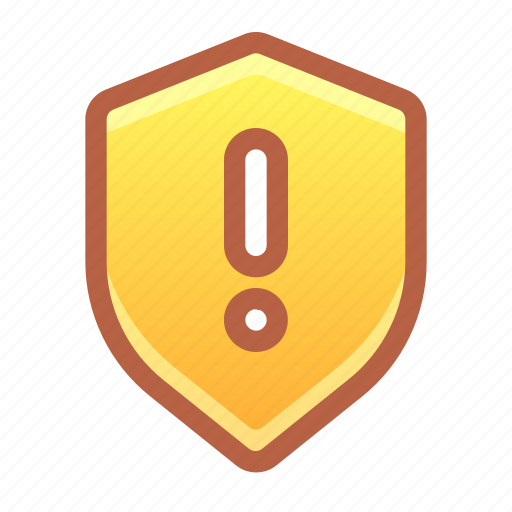 Shield, protection, alert, warning icon - Download on Iconfinder
