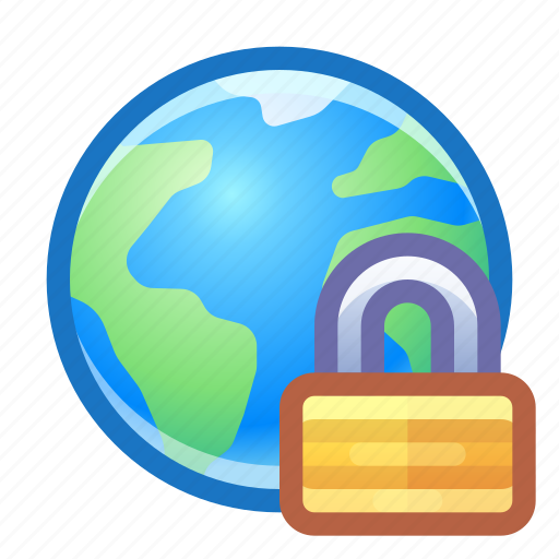 World, network, lock, secure icon - Download on Iconfinder