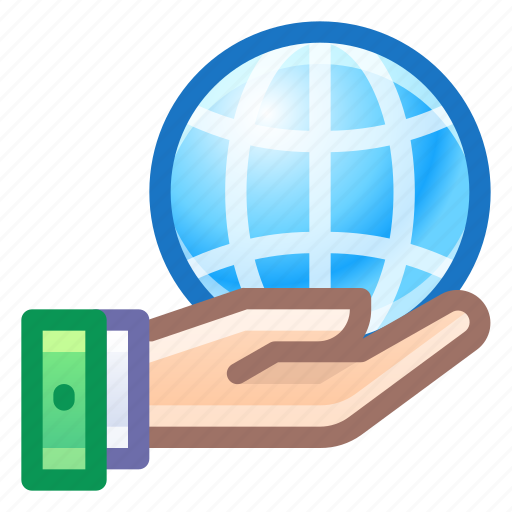 Web, globe, share, hand icon - Download on Iconfinder