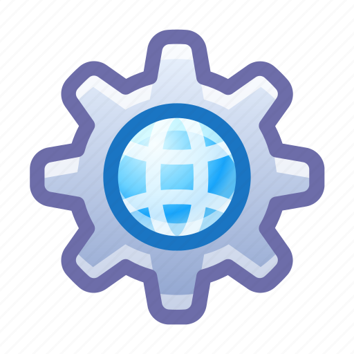 Gear, global, work, process, network icon - Download on Iconfinder