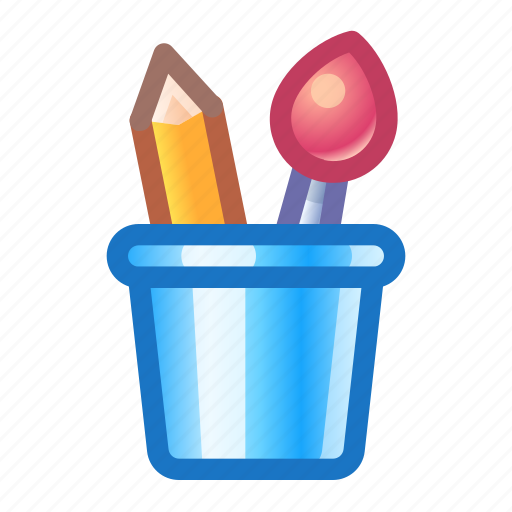 Art, pencil, brush, glass icon - Download on Iconfinder
