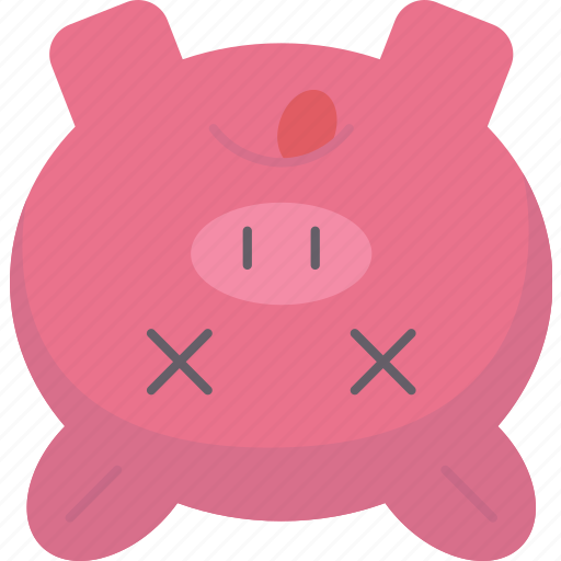 Piggy, bank, bankrupt, debt, failure icon - Download on Iconfinder