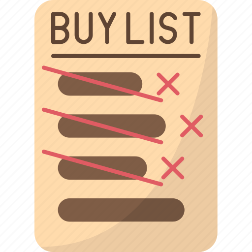Shopping, list, expense, reduce, cut icon - Download on Iconfinder