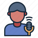 podcaster, people, broadcast, influencer, profession, job, communication, microphone