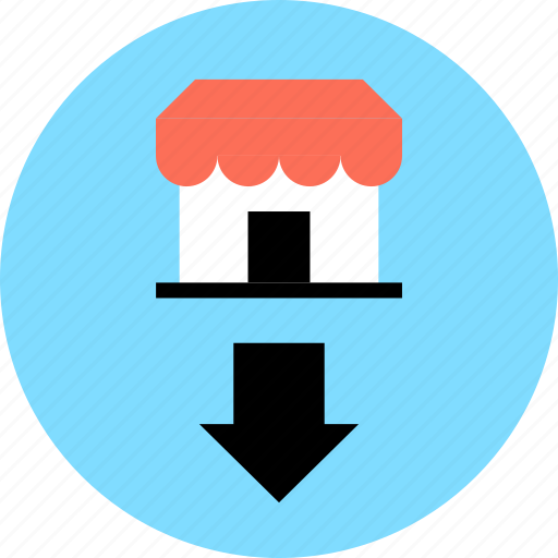 Arrow, down, point, shopping icon - Download on Iconfinder