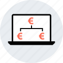 euro, laptop, transactions