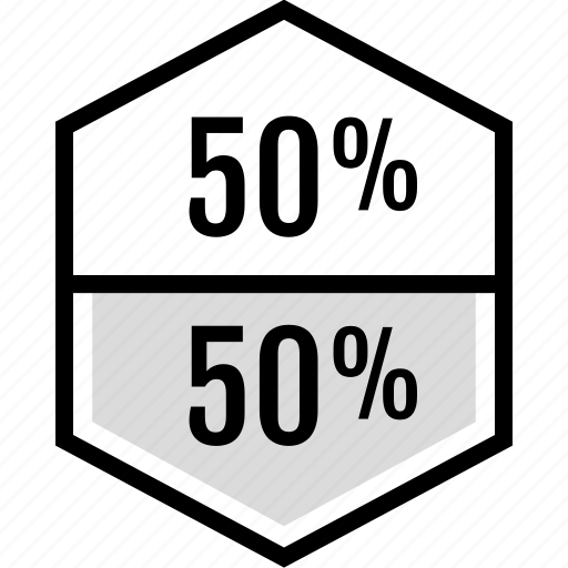 Half, percent, fifty, infographic icon - Download on Iconfinder