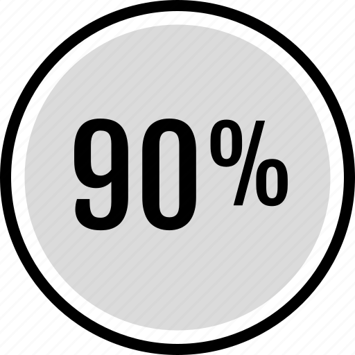 Ninety, percent, information icon - Download on Iconfinder