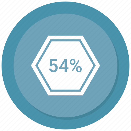 Fifty, four, percent, percentag icon - Download on Iconfinder