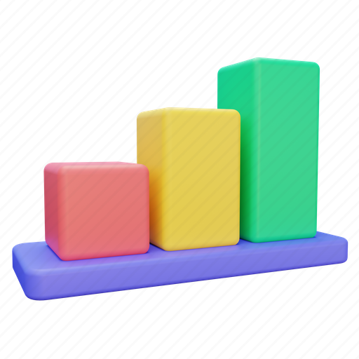 Chart, growth, graph, progress, statistic, diagram, infographic 3D illustration - Download on Iconfinder