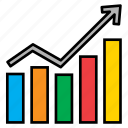 analytics, arrow, bars, chart, graph, infographic, sales