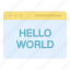 hello world program, coding, code, programming 