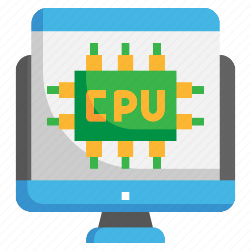 Cpu, tower, chip, silhouette, processing, processor, flat icon - Download on Iconfinder