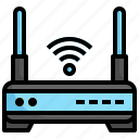 cablo, modem, connection, network, router, color