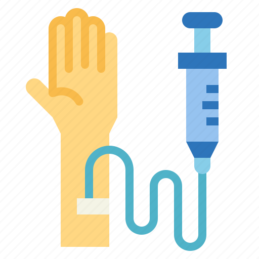 Injection, syringe, vaccine, hand, medical icon - Download on Iconfinder