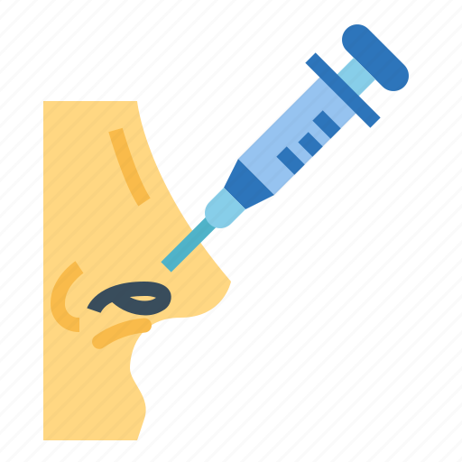 Injection, syringe, vaccine, nose, medical icon - Download on Iconfinder