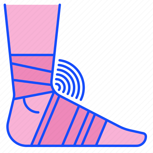 Sprained, ankle, splint, joint, pain, foot, broken icon - Download on Iconfinder