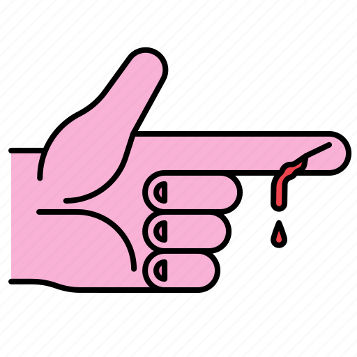 Finger, cut, blood, hand, injury, medical icon - Download on Iconfinder