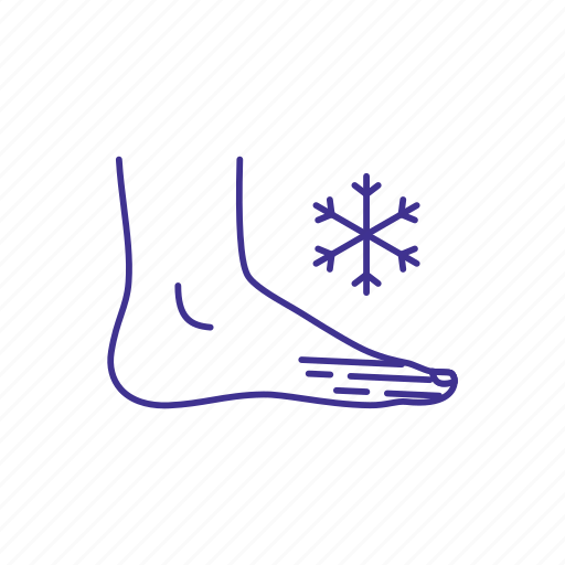 Treatment, foot, frozen, barefoot icon - Download on Iconfinder