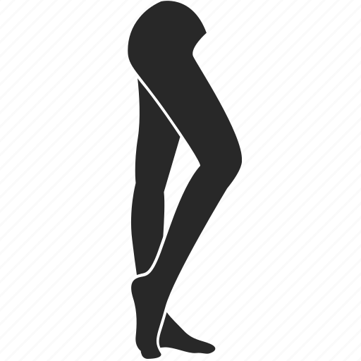 Woman leg open Icon - Download in Glyph Style