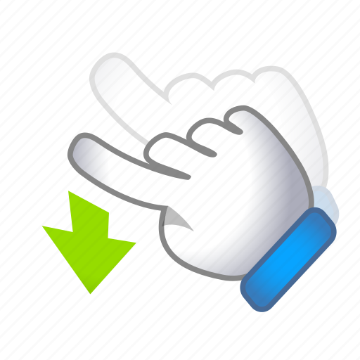 Down, gesture, hand, move, signs, swipe icon - Download on Iconfinder