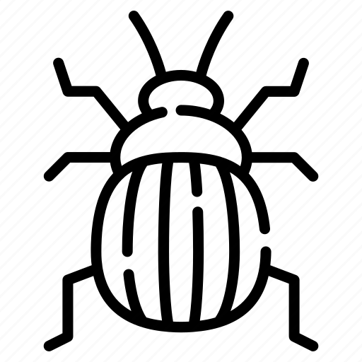 Black, strip, potato, plants, pest, bugs, colorado icon - Download on Iconfinder