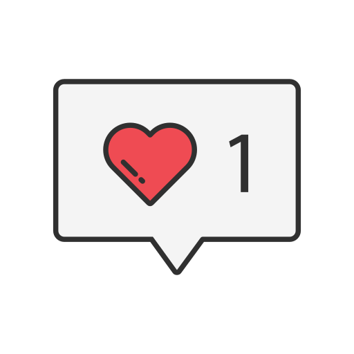 Heart, like, notification, one like icon - Free download