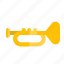 trumpet, music, instrument, equipment 