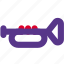 trumpet, music, instrument, audio 