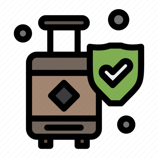 Insurance, luggage, shield, suitcase icon - Download on Iconfinder