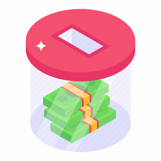 Savings, charity, donation, money collection, money jar icon - Download on Iconfinder